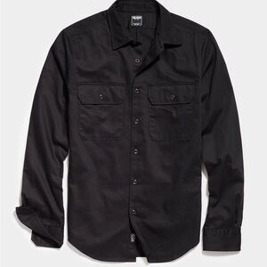 Todd Snyder Two Pocket Utility Long Sleeve Shirt in Black Size Large